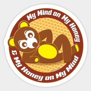 Honey on My Mind Honey Bear Sticker